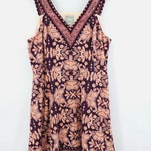 Anthropologie Mauve V-neck Dress Size 6P